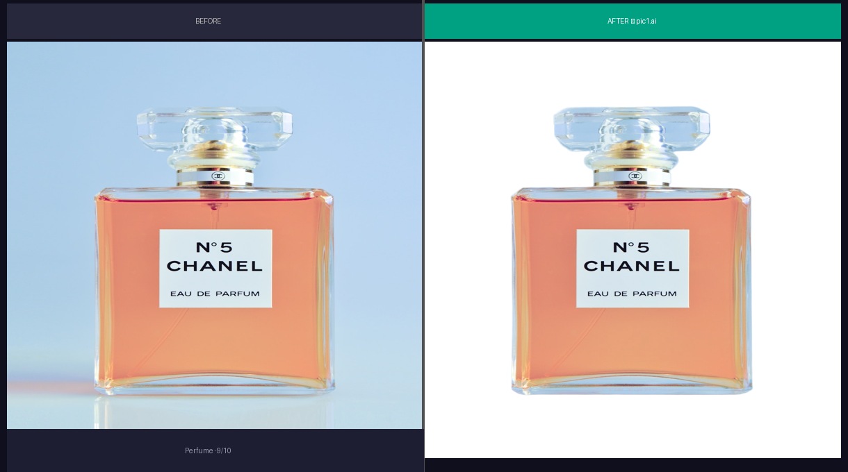 Perfume before and after