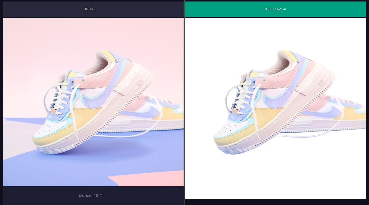 Sneakers before and after